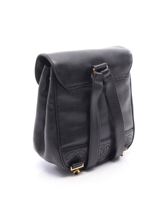 Chanel Backpack Triple CC Logo Black Caviar Leather Coco main image 7